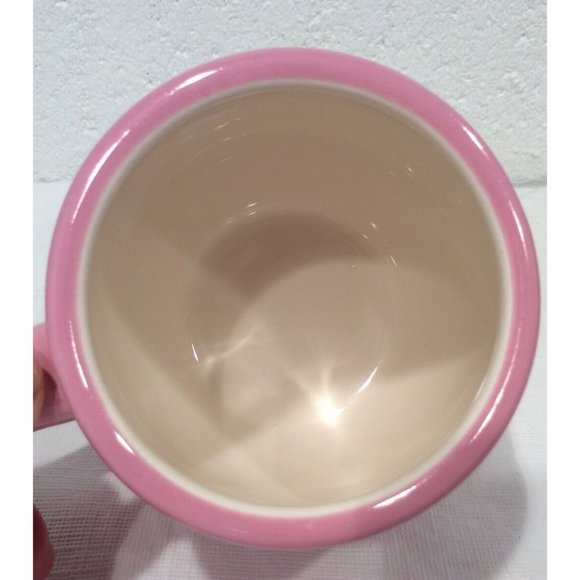 Disney Minnie Mouse Pink Mug Christmas Tree Snowflake 3D Raised Rare - Picture 5 of 6